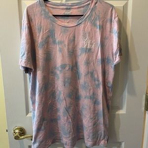 PINK Victorias Secret Oversized Tie Die T-Shirt